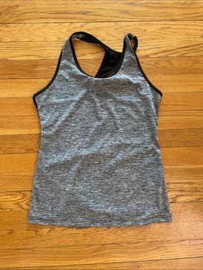 New Balance Gray Racerback Tank with Black Mesh Back